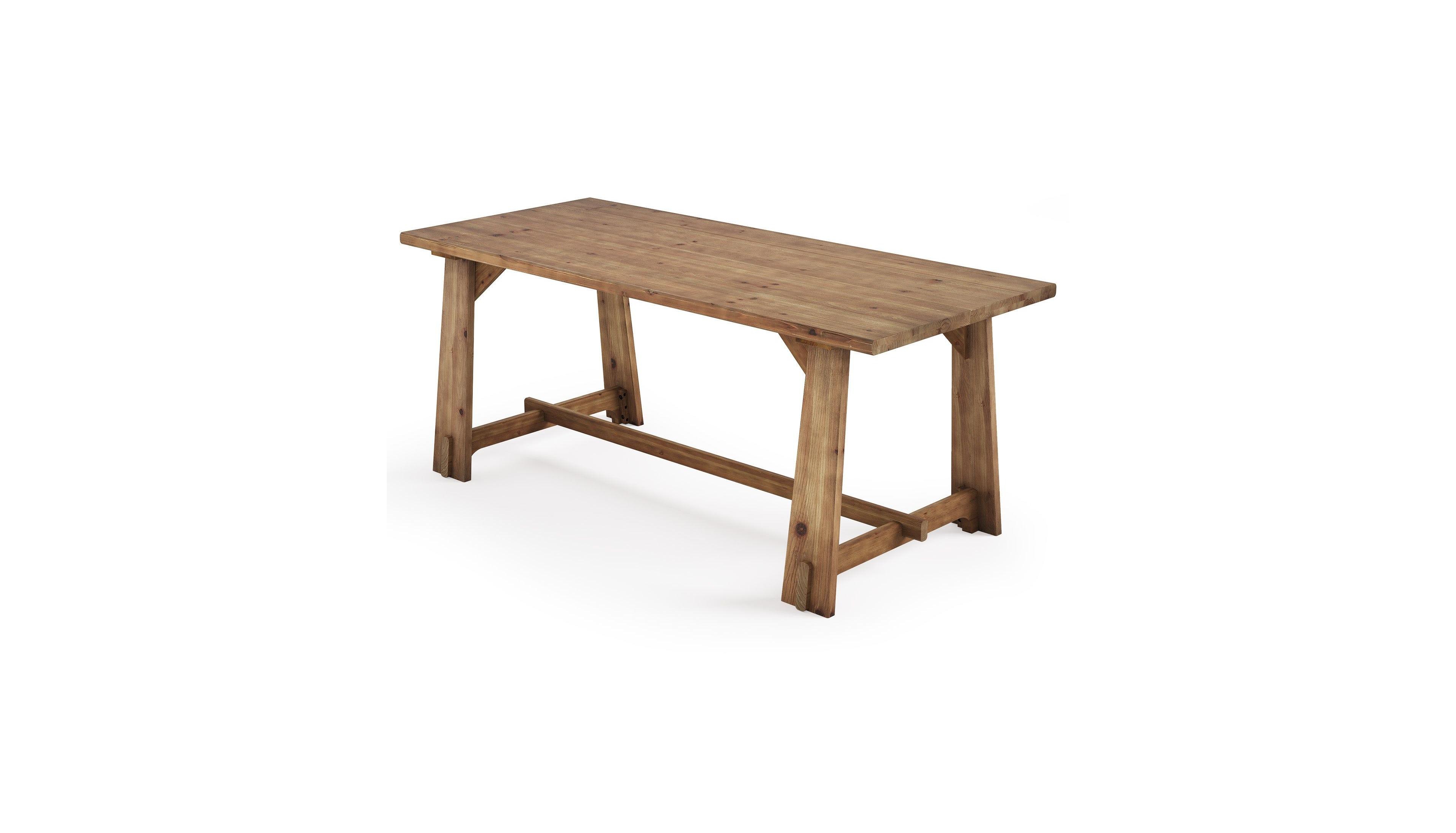 Slickblue Solid Wood Farmhouse Kitchen Table for 4 to 6 People for Dining Area