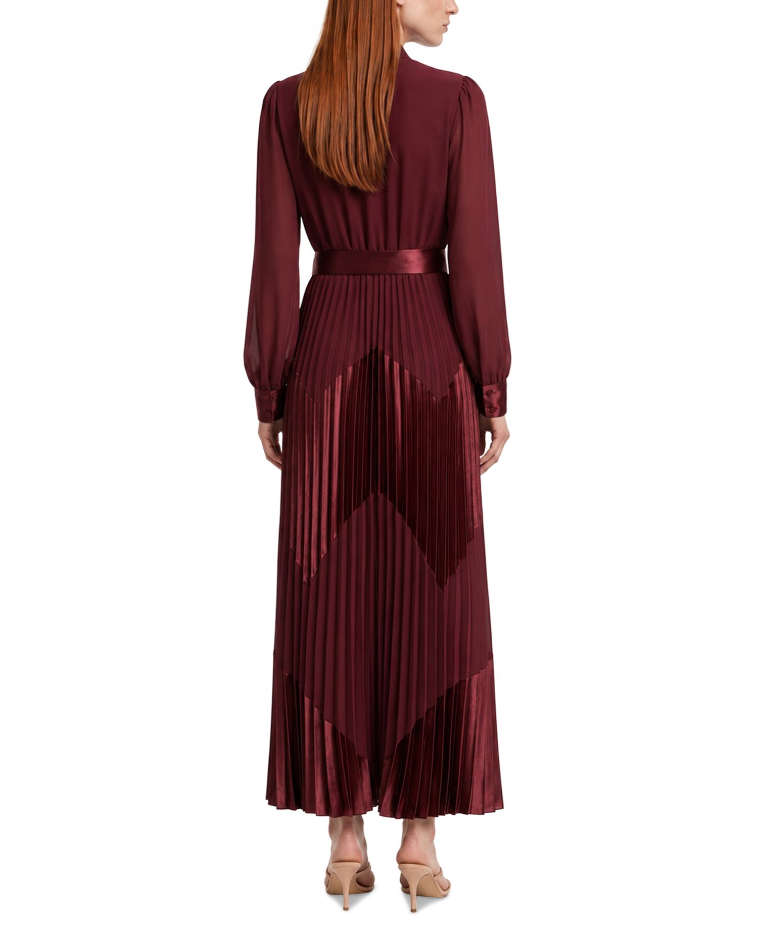 Women's Carrie V-Neck Long-Sleeve Wedding-Guest Dress