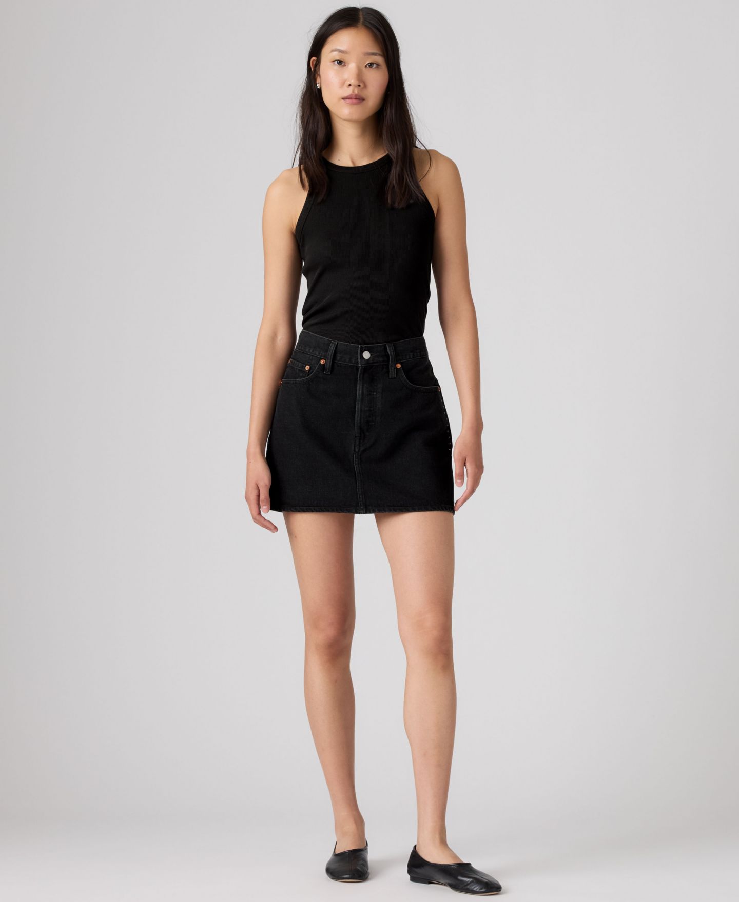 Женская юбка Levi's Icon High-Waisted Mini Denim Skirt, цвет: Dizzy Dazzle Skirt — фото 3
