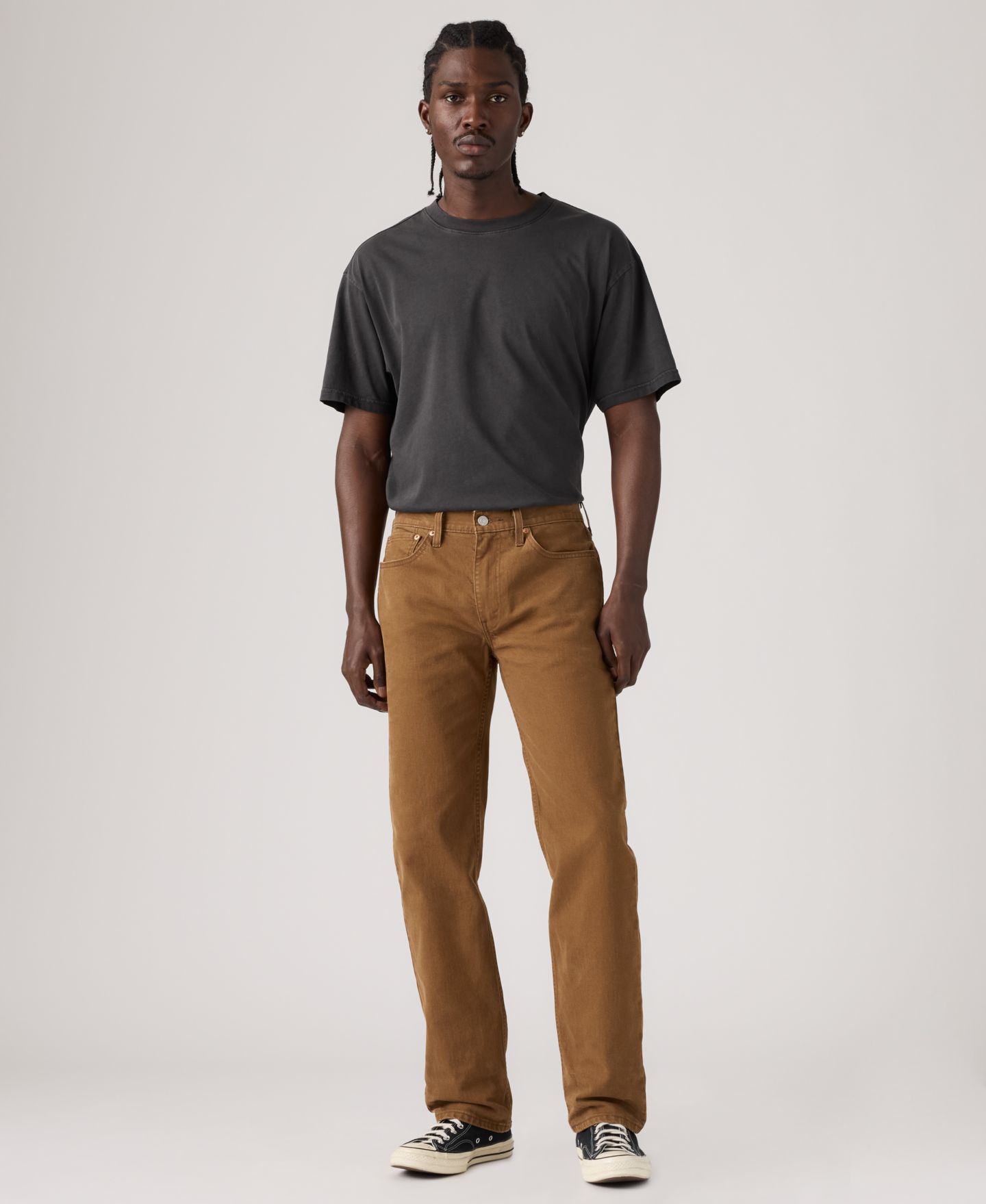 Мужские джинсы Levi's 514 Straight-Leg Stretch, цвет: Коричневый — фото 2