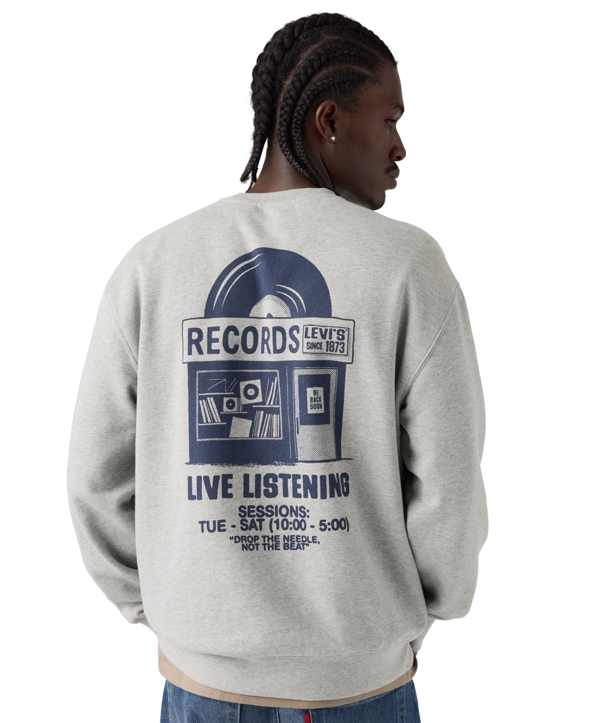 Levi's Men's Graphic Crewneck Long-Sleeve Sweatshirt