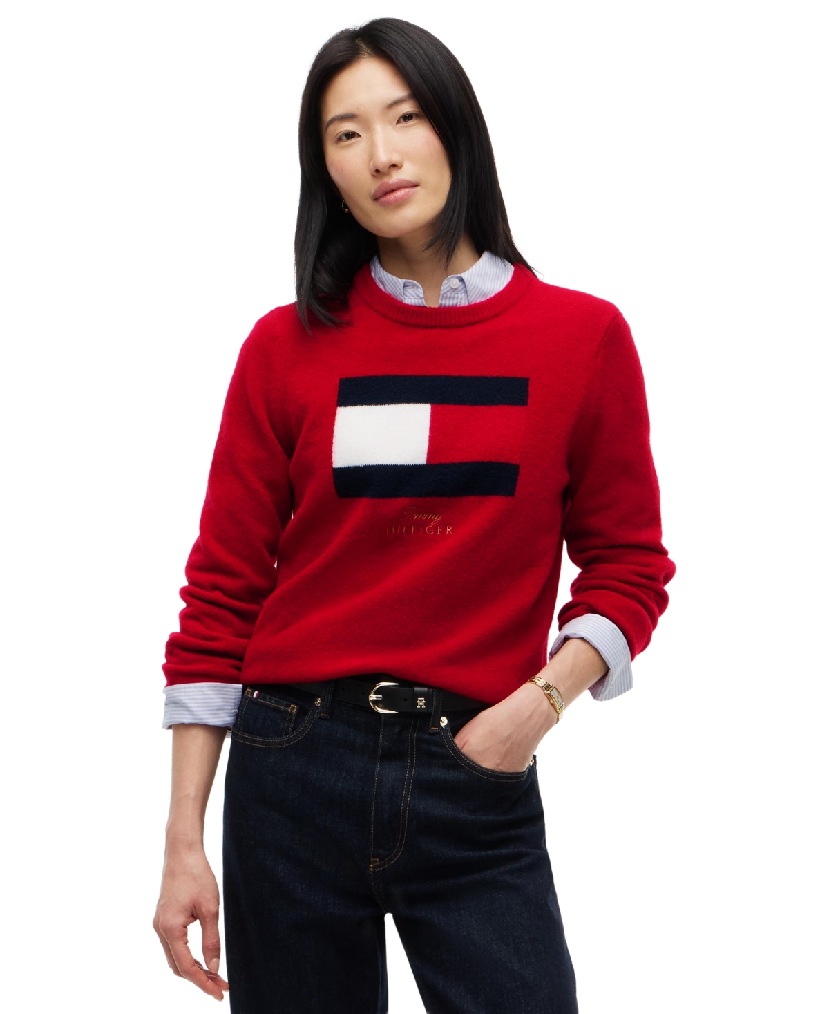 Tommy Hilfiger Women's Graphic Crewneck Sweater