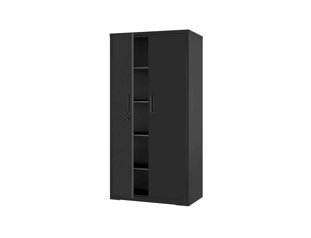 Slickblue Metal Storage Cabinet with Lock and 4 Adjustable Shelves