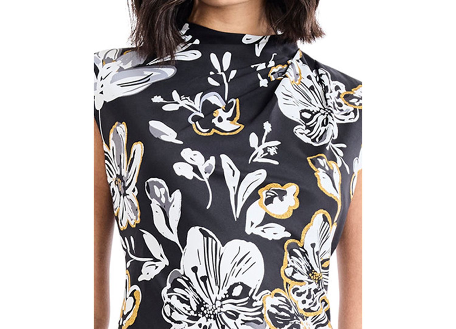 Women's Mock Neck Midi Dress