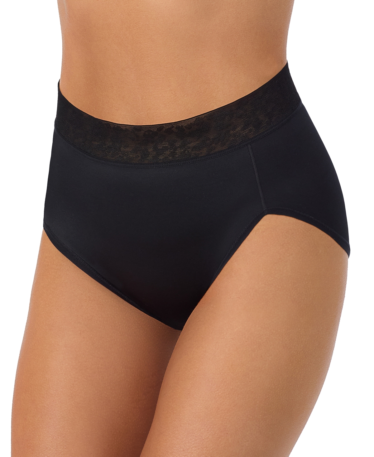 Le Mystere Women's Safari French Cut Brief Panty in Black | Size: XL | HerRoom.com