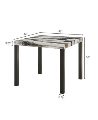 Cavira Modern Faux Marble Counter Height Dining Table with 4 Stools