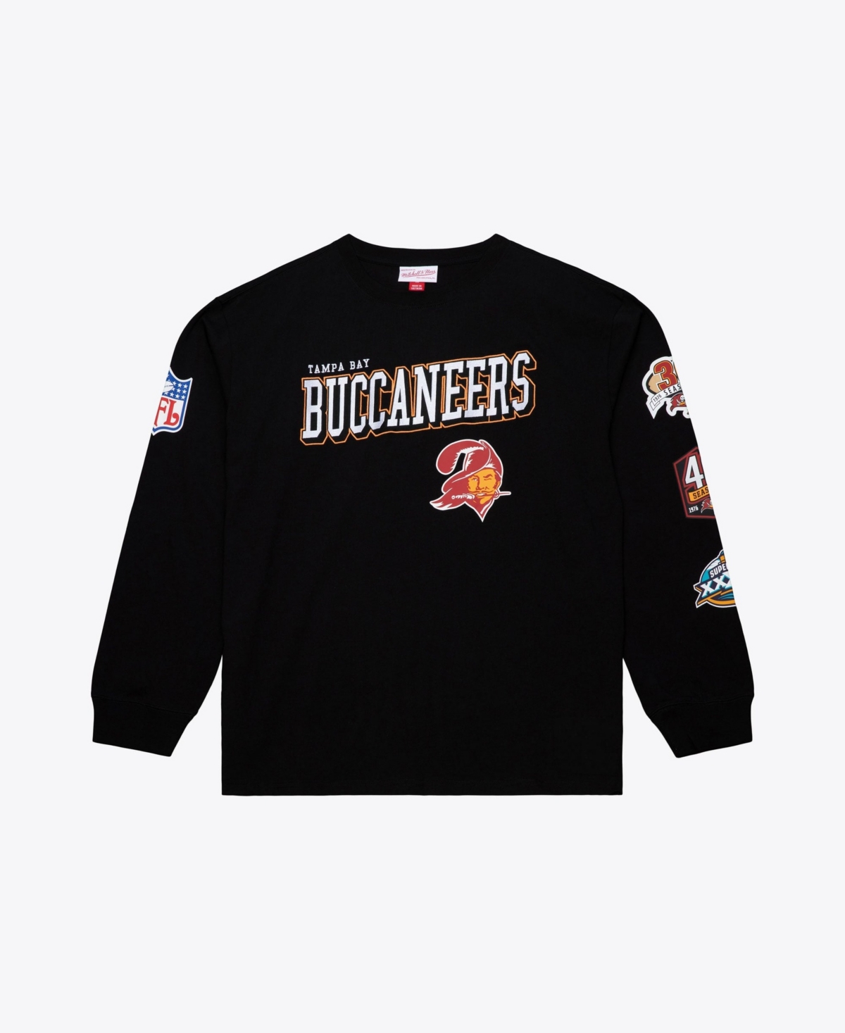 Men's Mitchell & Ness  Black Tampa Bay Buccaneers Big & Tall Training Camp Long Sleeve T-Shirt