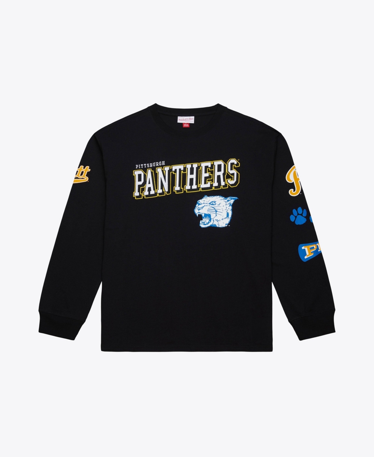 Men's Mitchell & Ness  Black Carolina Panthers Big & Tall Training Camp Long Sleeve T-Shirt
