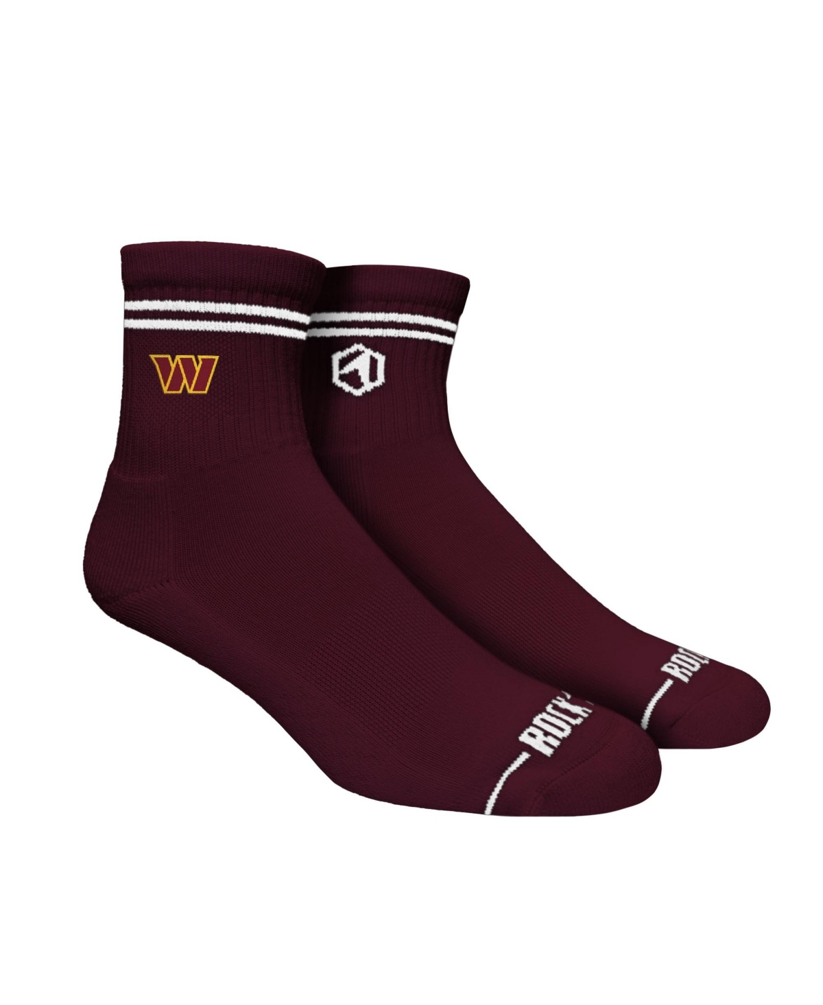 Unisex Rock Em  Maroon Washington Commanders Casual Stripe Quarter-Length Socks