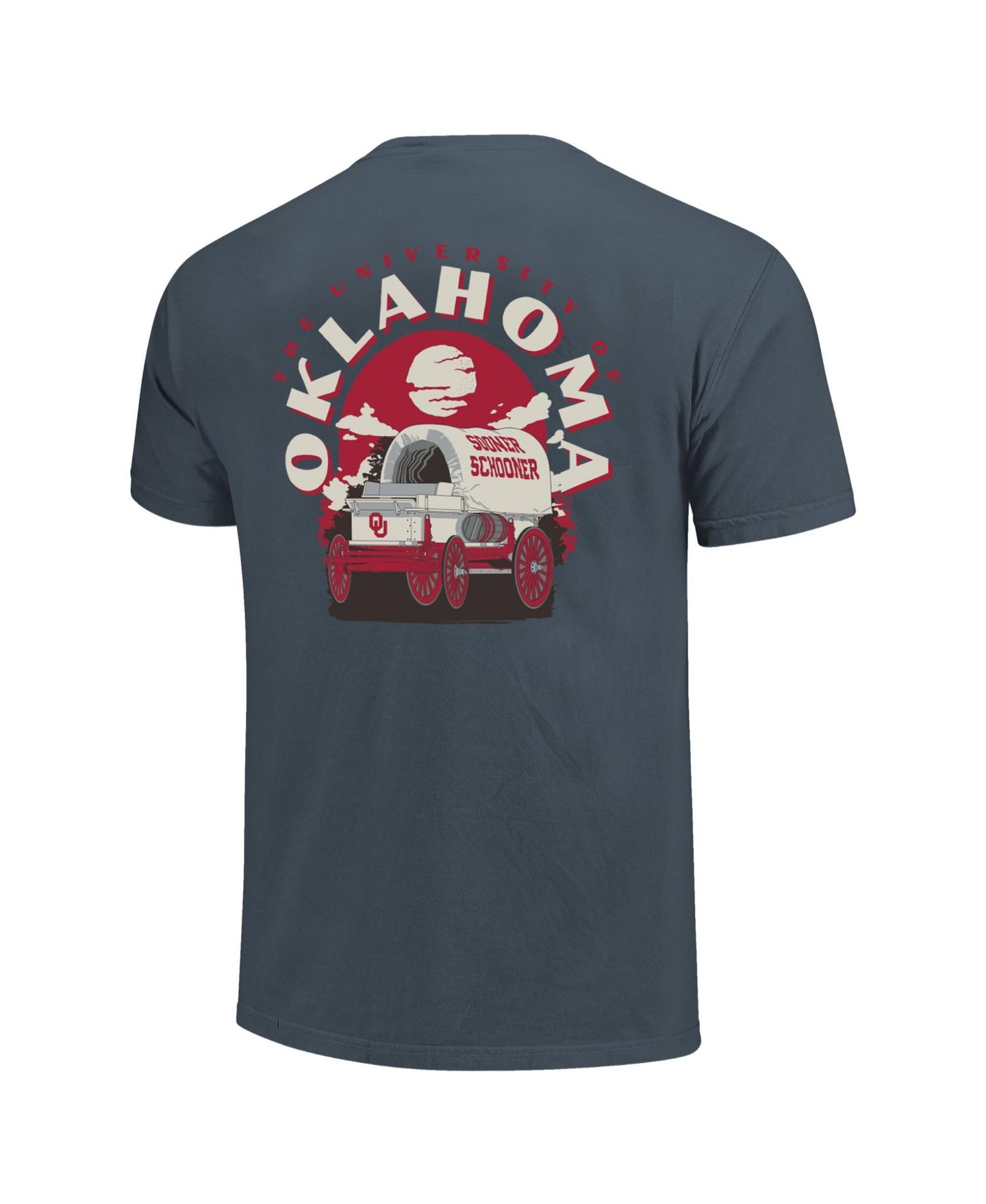 Мужская футболка Image One Navy Oklahoma Sooners Comfort Colors Team Statue — фото 3