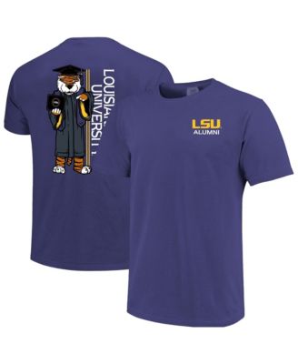 Men's Purple LSU Tigers Mascot Grad Achievement Unlocked T-Shirt