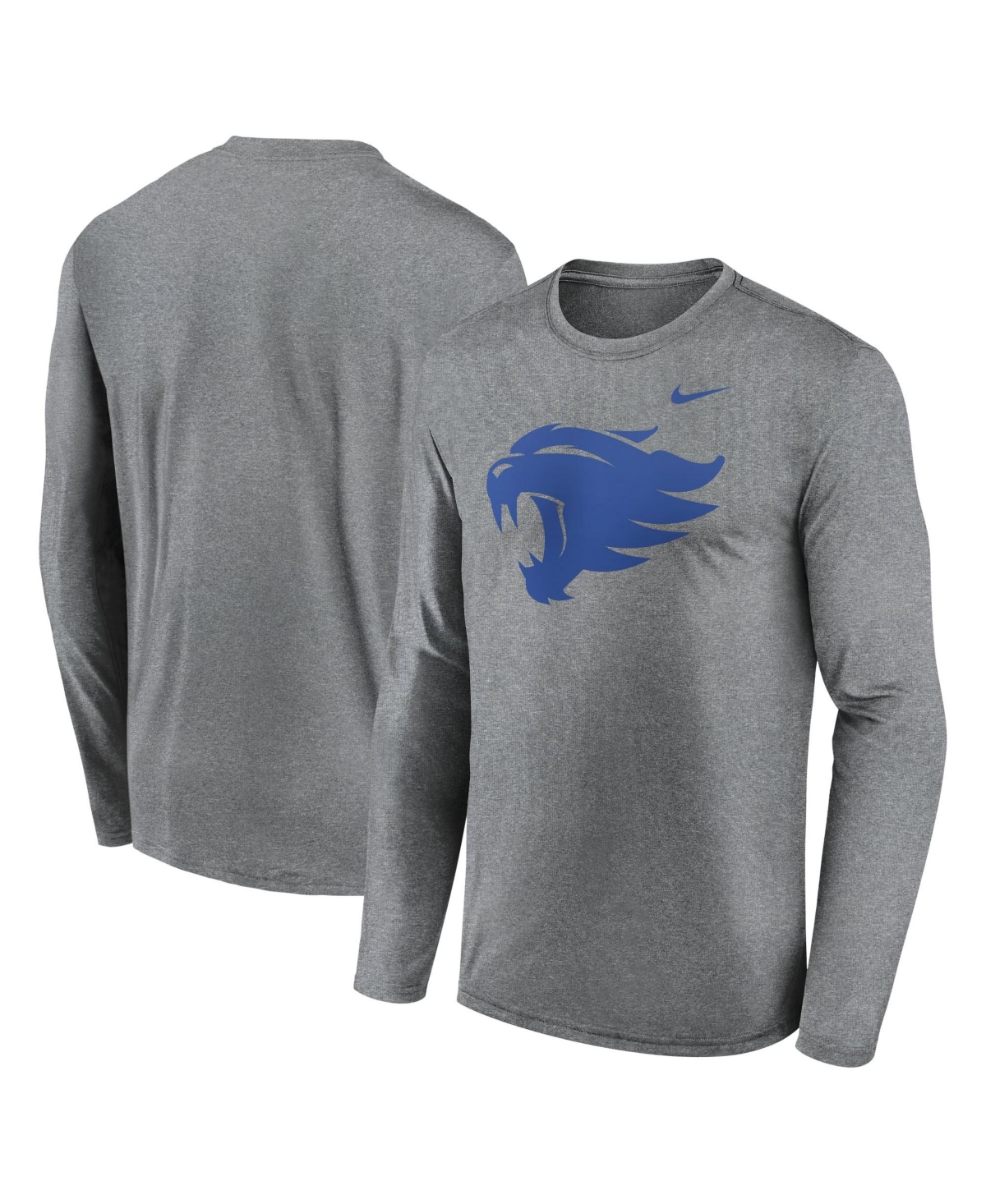 Nike Men's Graphic Dri-fit Long-Sleeve T-Shirt - Heather Gray