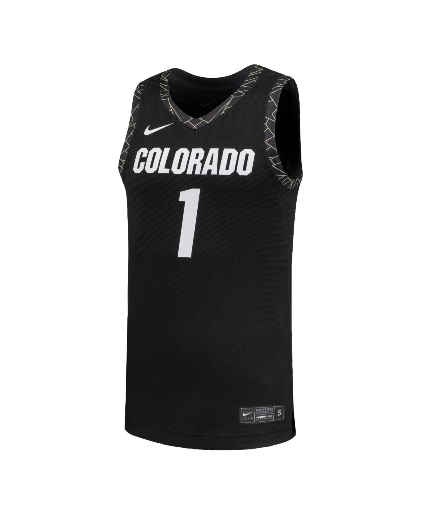 Мужской топ Nike #1 Black Colorado Buffaloes Replica Basketball Jersey — фото 2