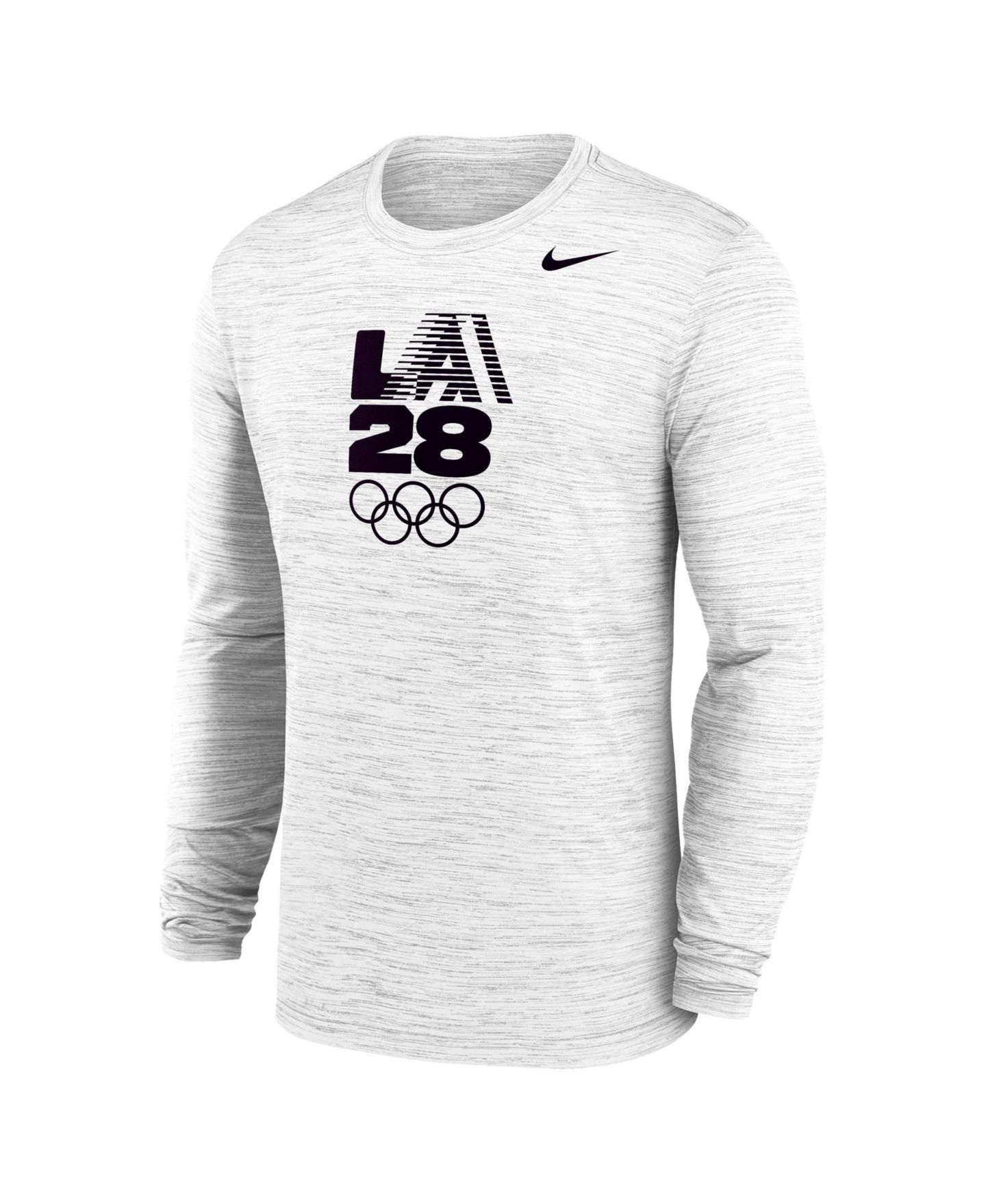 Мужская футболка Nike Heather Gray LA28 Summer Olympics Team Issue Velocity Dri-FIT Long Sleeve — фото 2