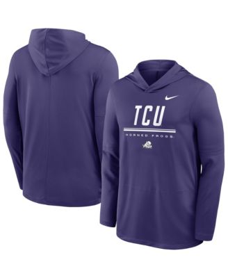 Nike - Men's Purple TCU Horned Frogs 2026 Sideline Dri-FIT Lightweight Hooded Top Purple