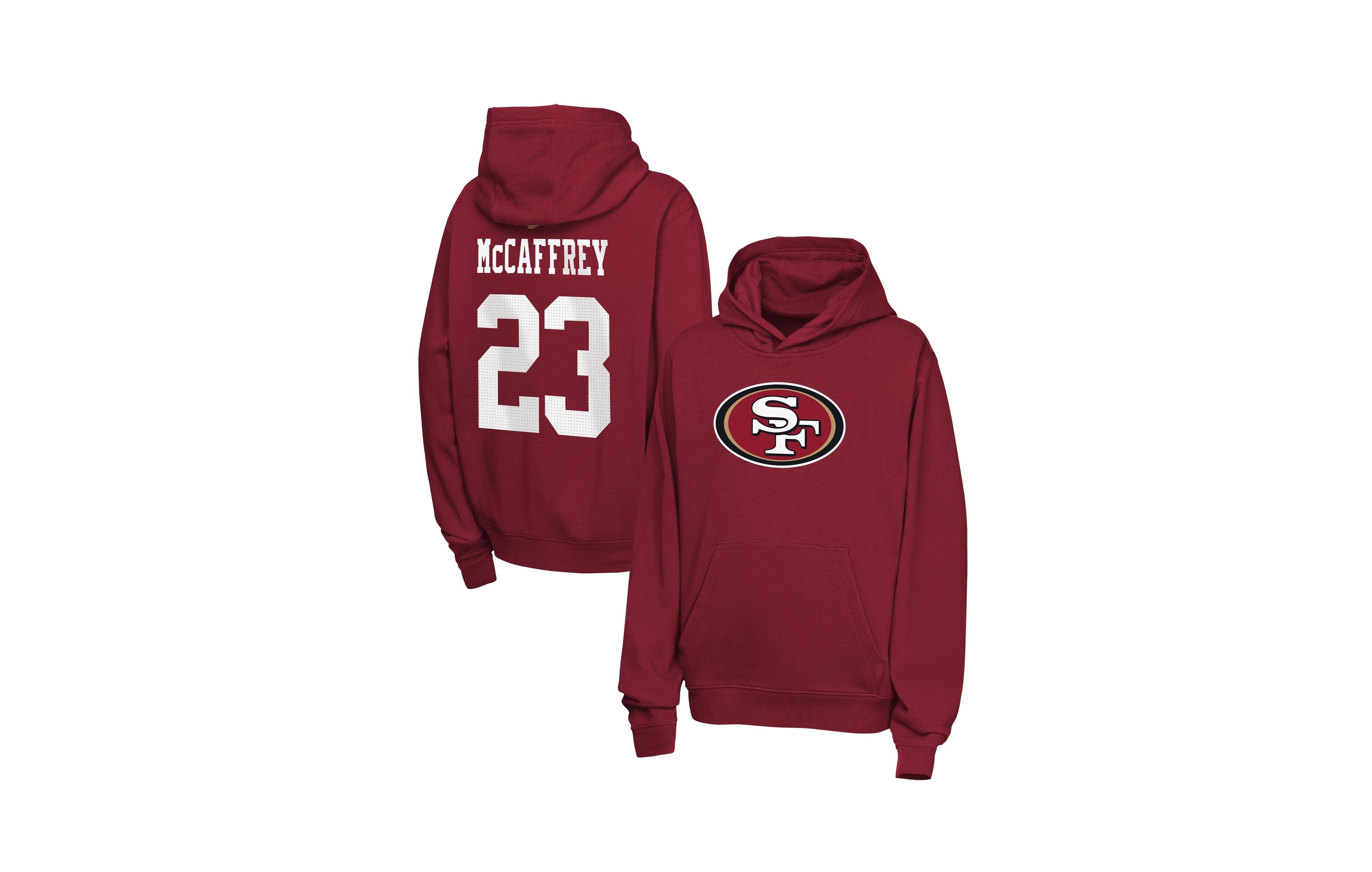 Nike Boys' 4-20 San Francisco 49ers Christian McCaffrey Brushed French Terry Hoodie
