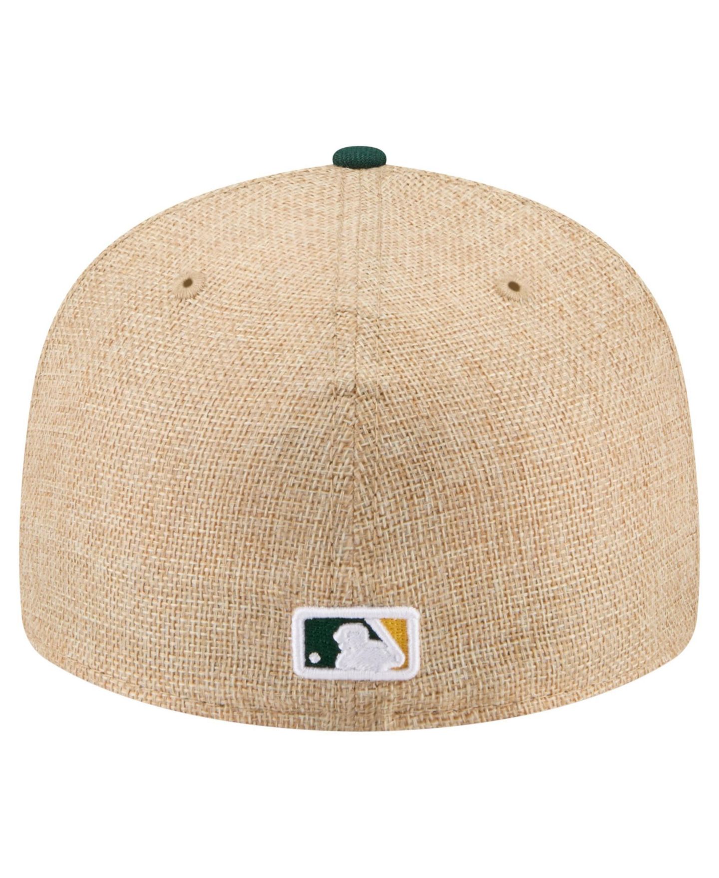Мужская кепка New Era Natural/Green Athletics Twine 59FIFTY Fitted Hat — фото 4