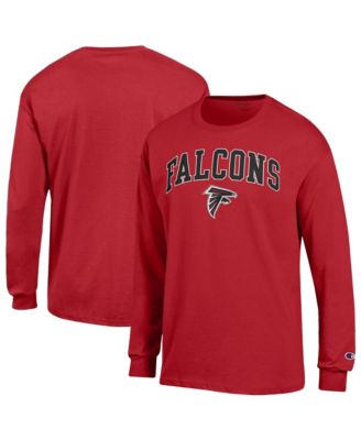 Men's Red Atlanta Falcons Arch Over Logo Long Sleeve T-Shirt