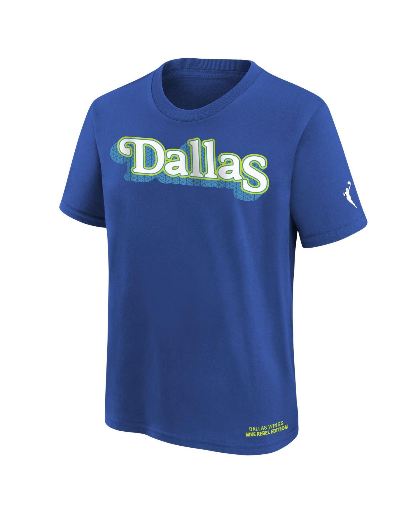 Детская футболка Nike Blue Dallas Wings Rebel Edition — фото 2