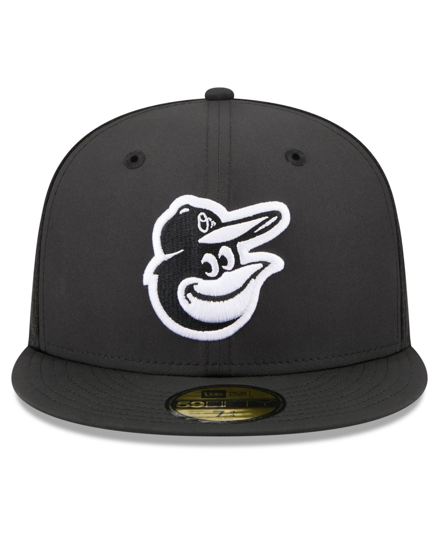 Детская бейсболка New Era Baltimore Orioles Batting Practice 59FIFTY Fitted, чёрная — фото 2