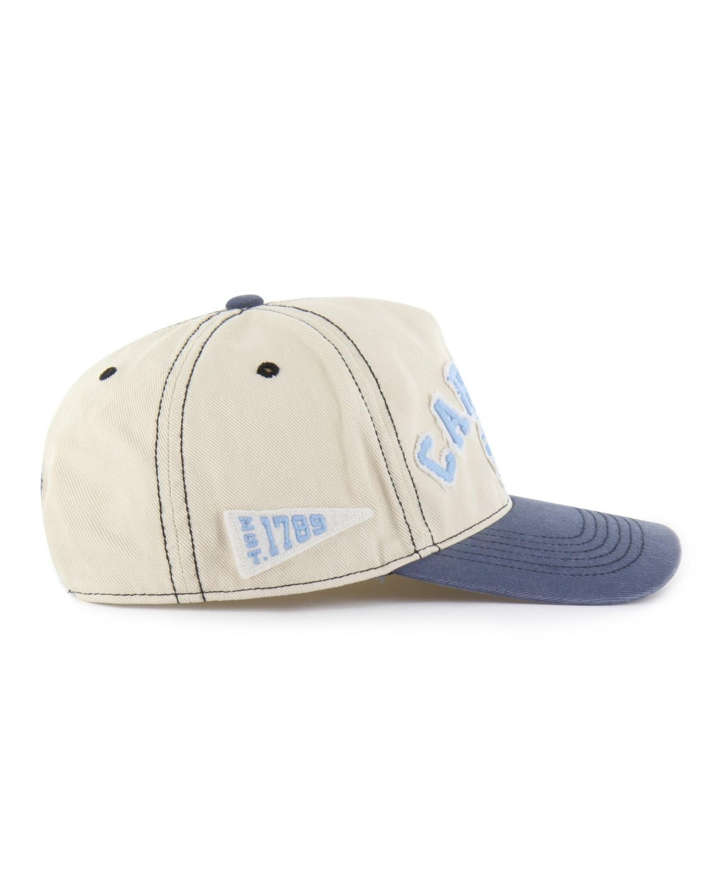 Головные уборы '47 Brand Tan/Navy North Carolina Tar Heels Well-Worn Calderwood Hitch Adjustable Hat — фото 3