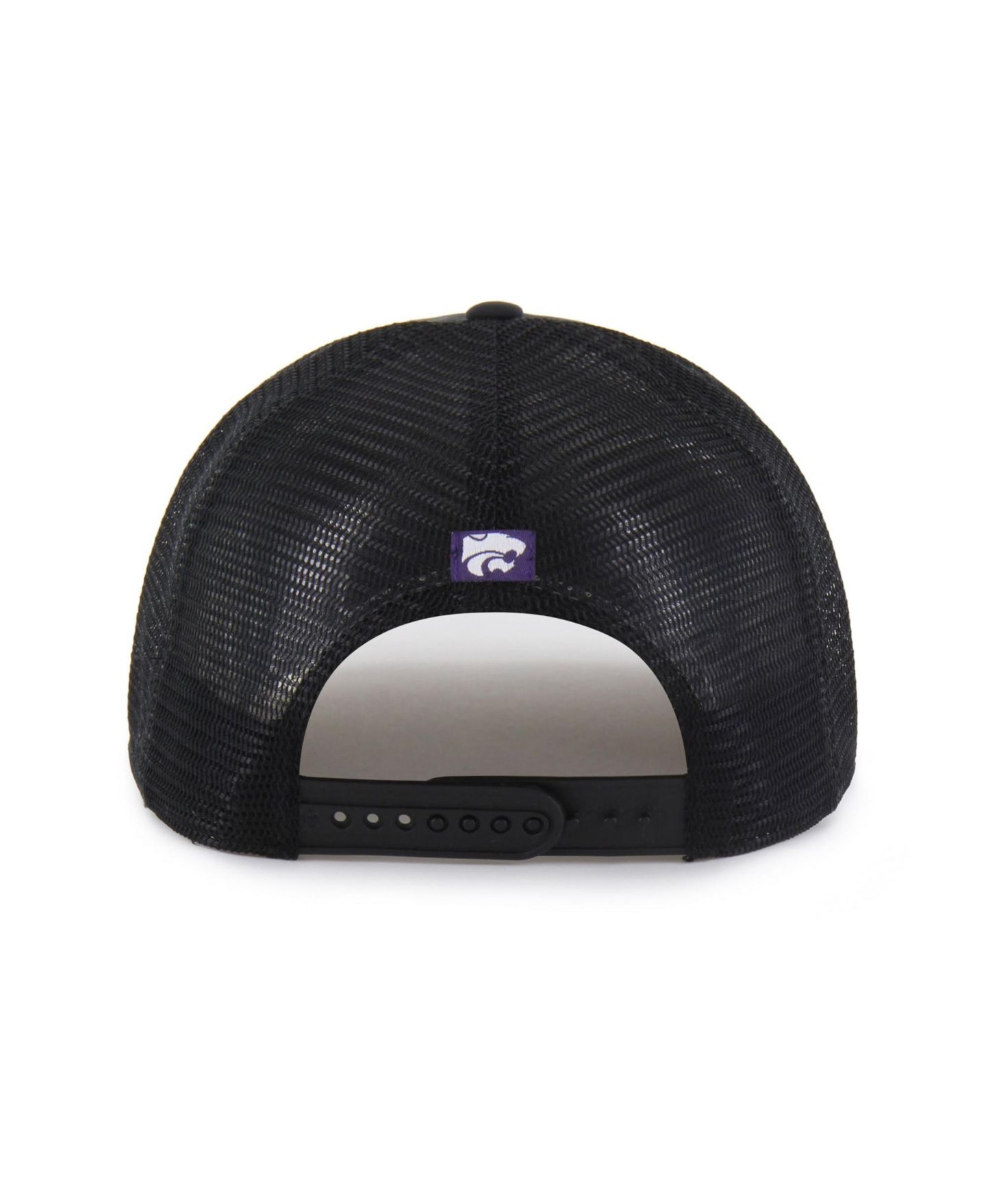 Кепка '47 Brand Black Kansas State Wildcats brrr° Condor Mesh Hitch Adjustable Hat — фото 3
