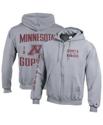 Men's  Heather Gray Minnesota Golden Gophers Varsity Powerblend Full-Zip Fleece Hoodie