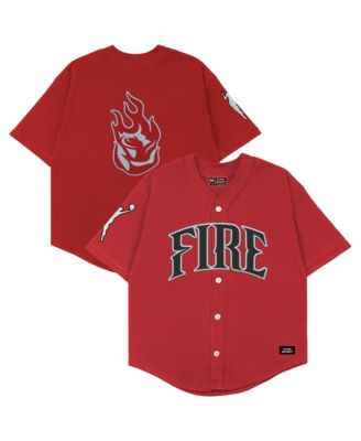 Men's and Women's  Red Portland Fire Baseball Fashion Jersey