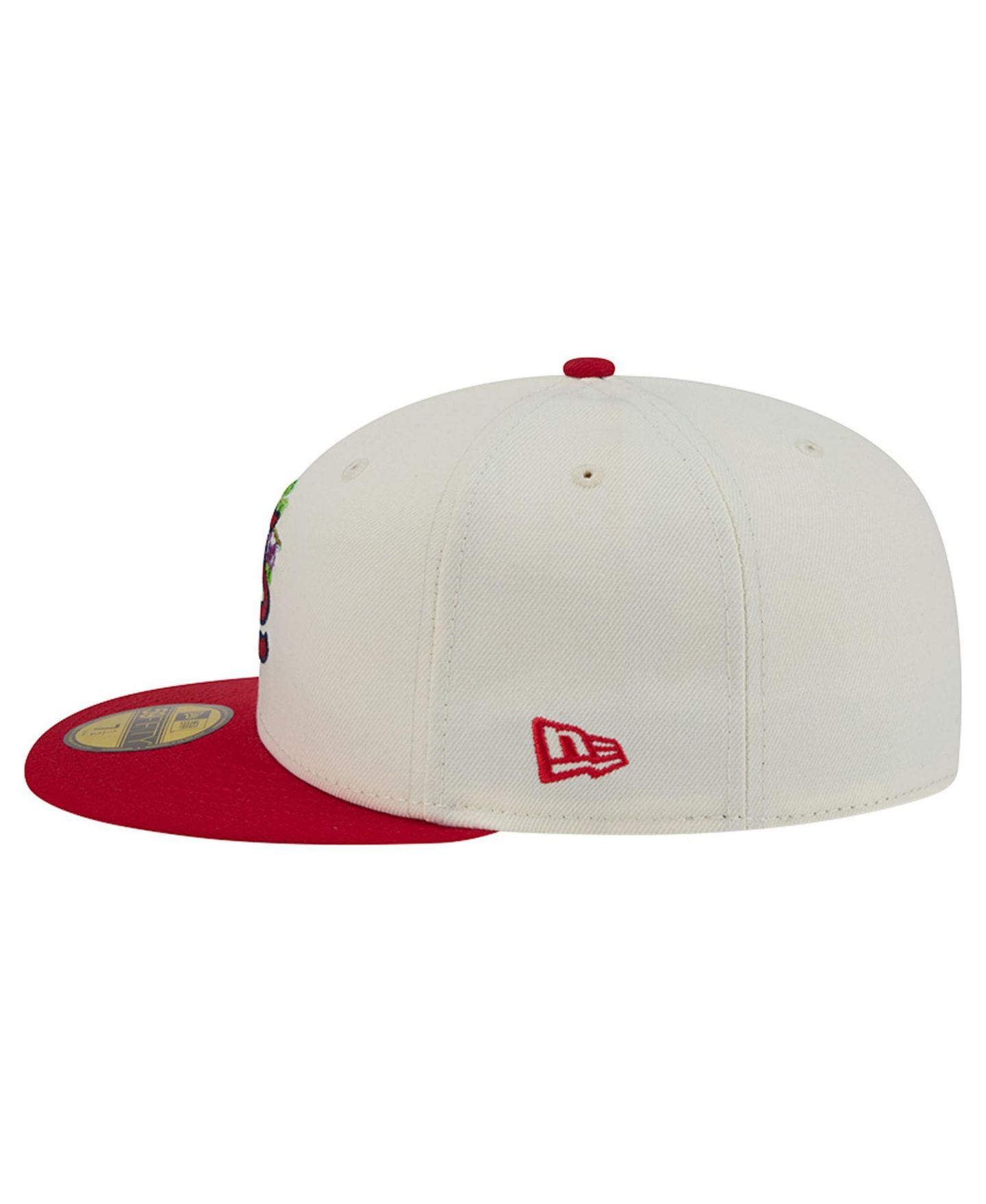 Мужская кепка New Era White/Red St. Louis Cardinals Blossom 59FIFTY Fitted Hat — фото 7