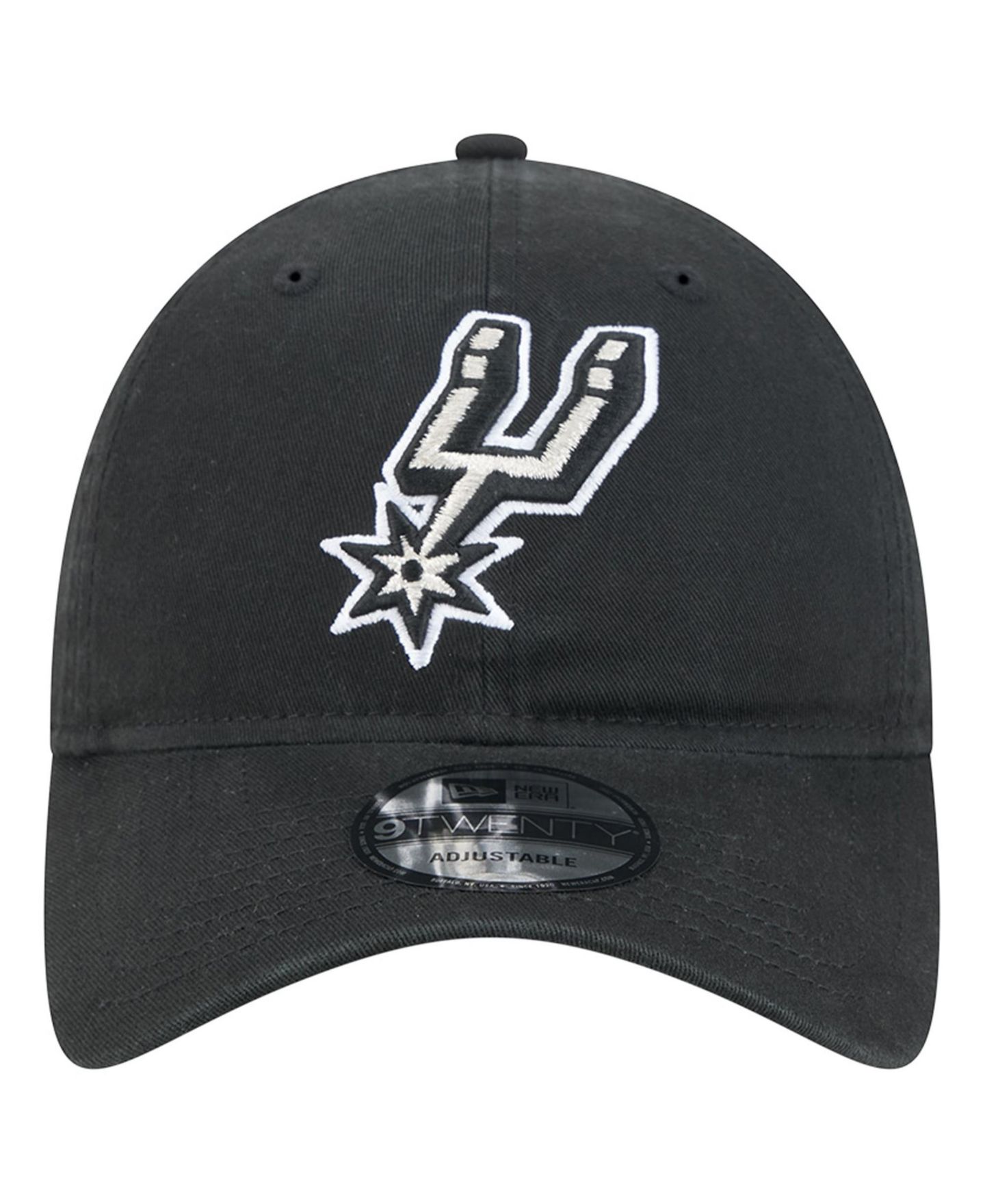Мужская кепка New Era Black San Antonio Spurs Team 9TWENTY Adjustable Hat — фото 2