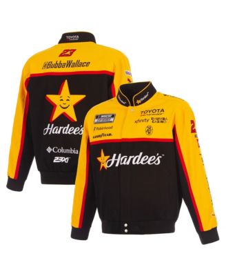 Men's Black Bubba Wallace 2026 Hardee's Full-Snap Twill Racing Jacket