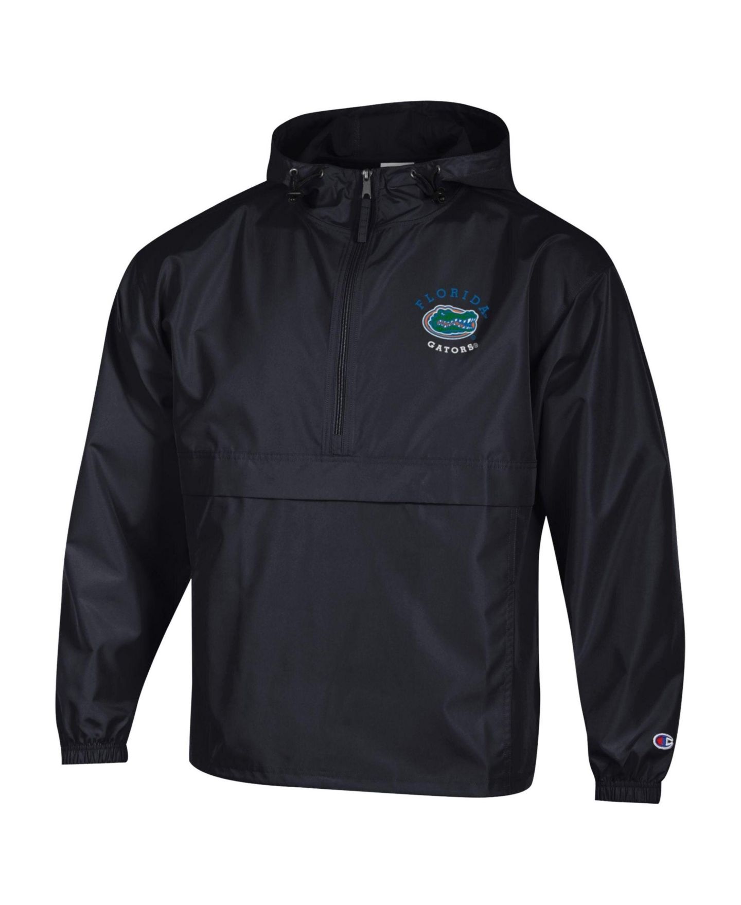 Мужская куртка Champion Black Florida Gators Packable Hooded Windbreaker Half-Zip — фото 2