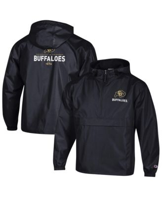 Men's Black Colorado Buffaloes Delay Packable Half-Zip Jacket