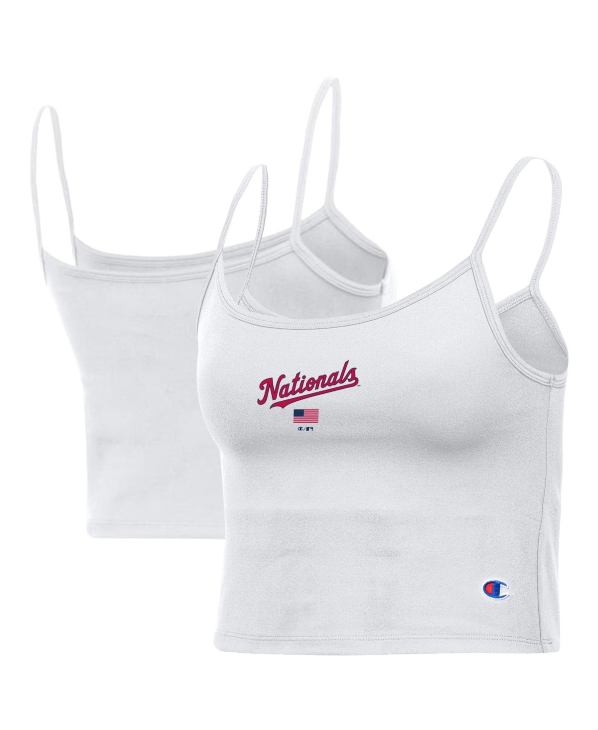 Champion Women's Washington Nationals Crop Sleeveless Scoop-Neck Camisole