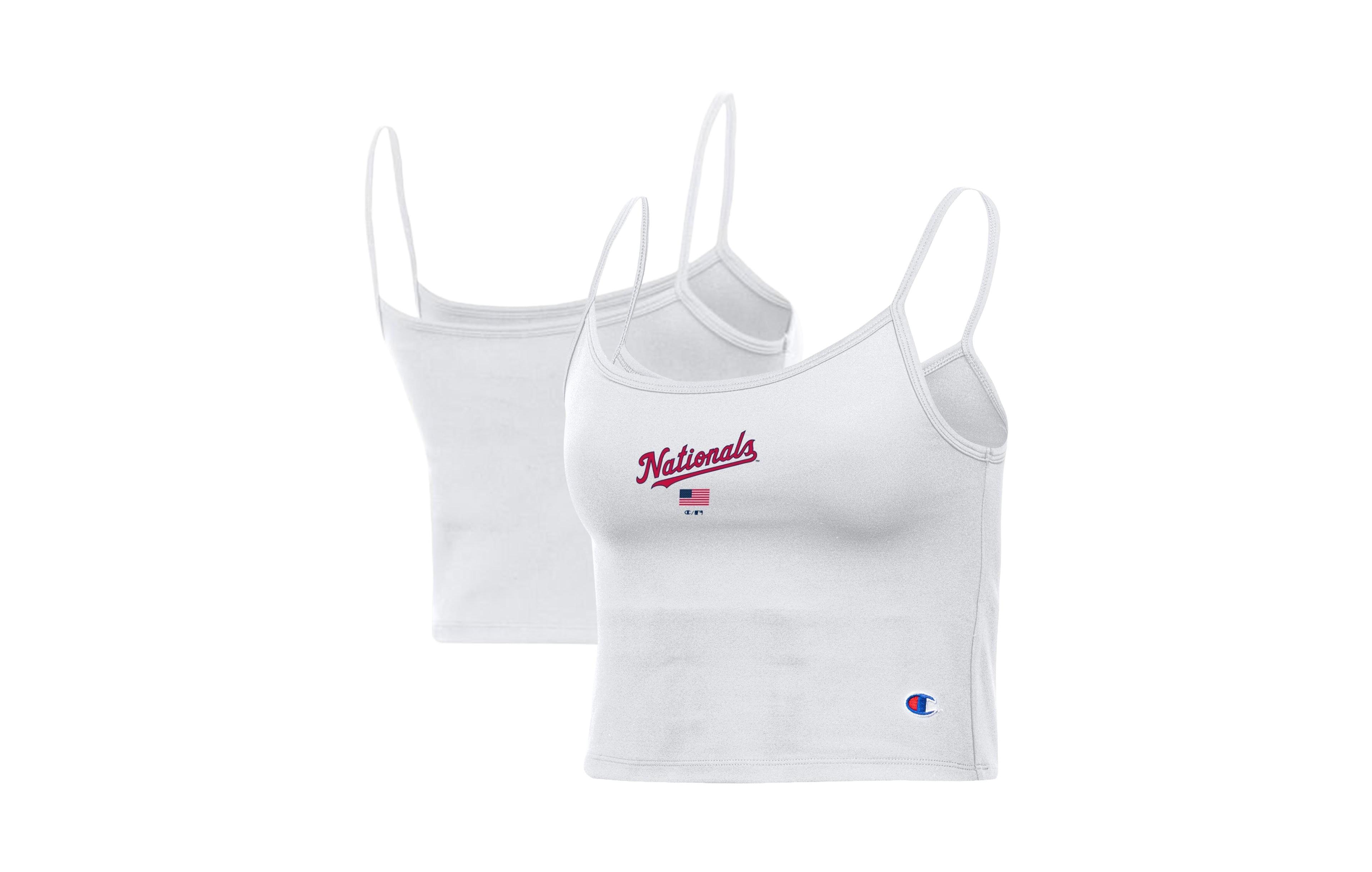 Champion Women's Washington Nationals Crop Sleeveless Scoop-Neck Camisole