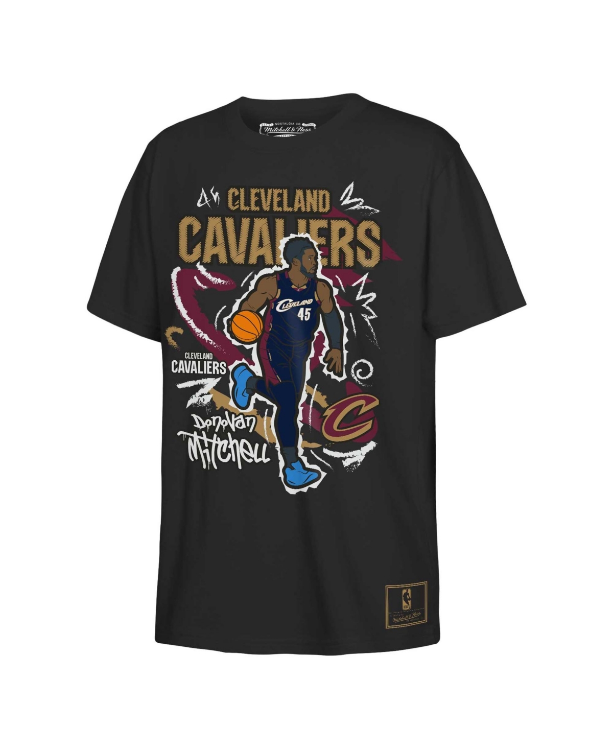 Mitchell & Ness Boys' 4-20 Cleveland Cavaliers Graphic T-Shirt
