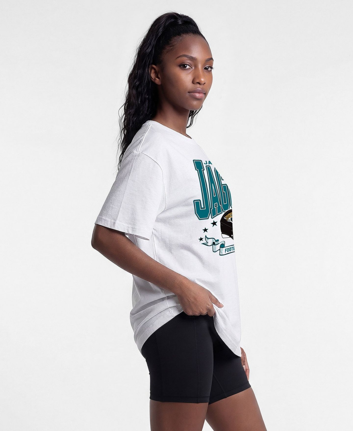 Женская футболка Champion White Jacksonville Jaguars Oversized — фото 4
