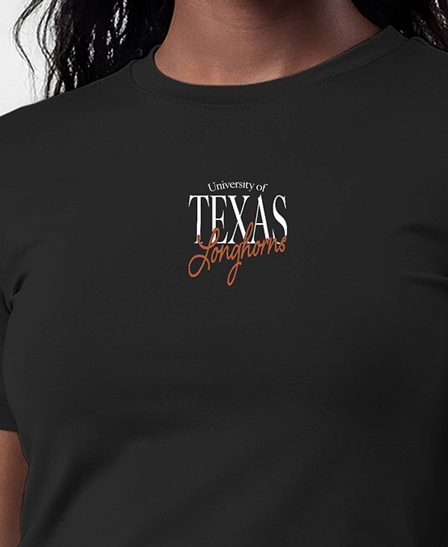 Женская футболка Champion Black Texas Longhorns Athletic Soft-Touch Fitted — фото 5