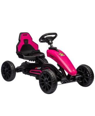 Kids Go-Kart with Adjustable Seat and Enclosed Chain, Ages 3-8