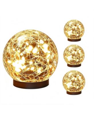 Solar Globe Lights 4 Pack Glass Ball Lights Outdoor Waterproof Solar Balls Lights