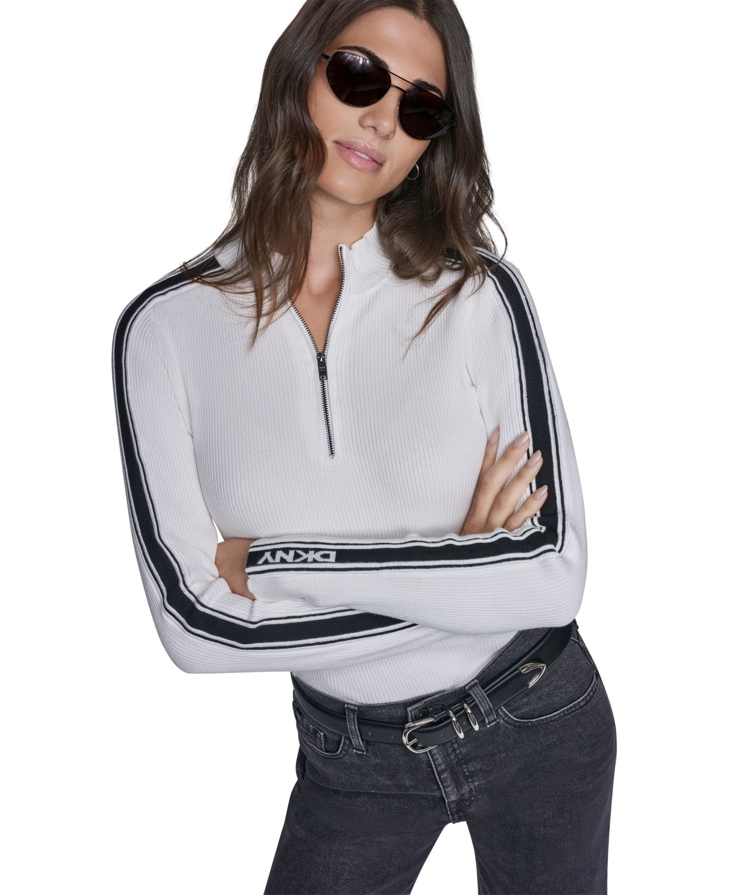 Women's Quarter-Zip Mock Neck Sweater