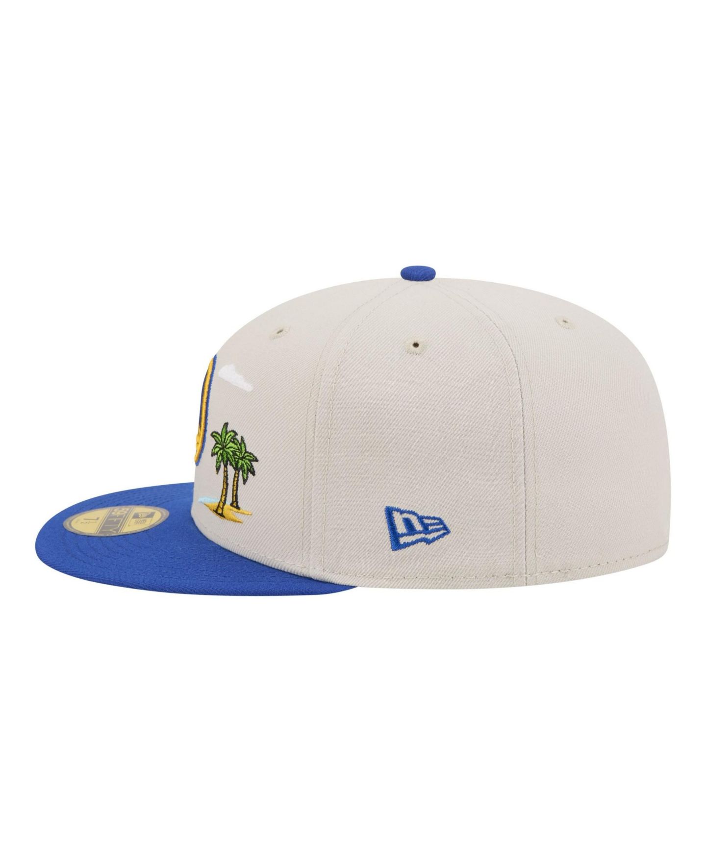 Мужская кепка New Era Tan/Royal Golden State Warriors Localized City Icon 59FIFTY Fitted Hat — фото 6