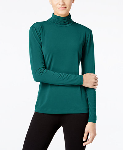 Catherine Catherine Malandrino Mari Ruched Mock-Neck Top, Only at Macy's