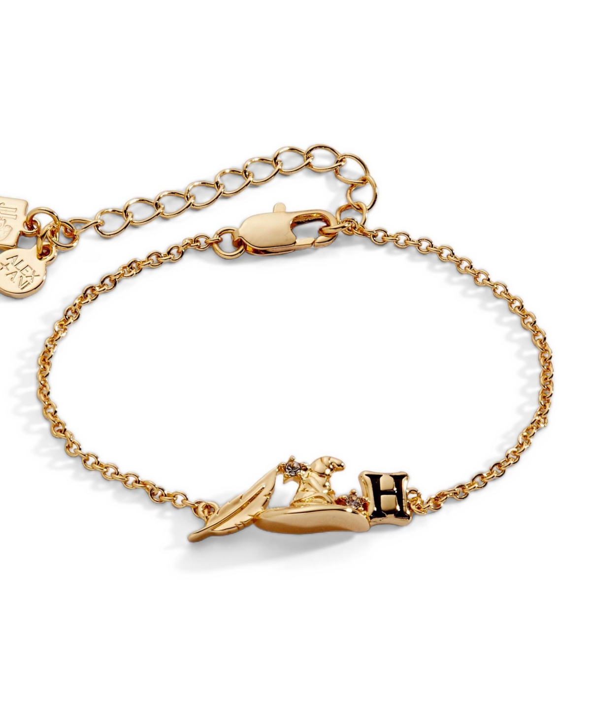 Alex and Ani Crystal Gold-Tone Harry Potter Hogwarts Cluster Charm Adjustable Bracelet