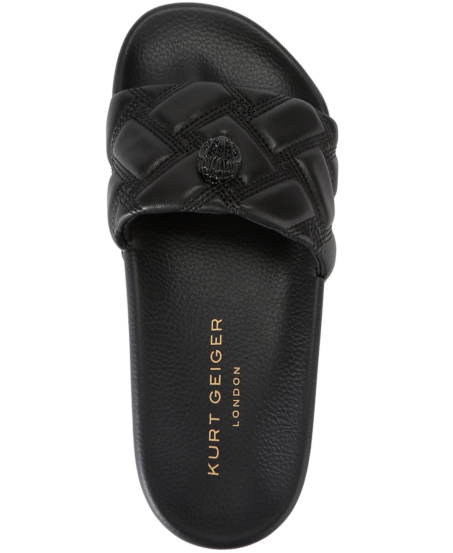 Женские сандалии Kurt Geiger London Meena Eagle Slip-On, цвет: Чёрный — фото 4