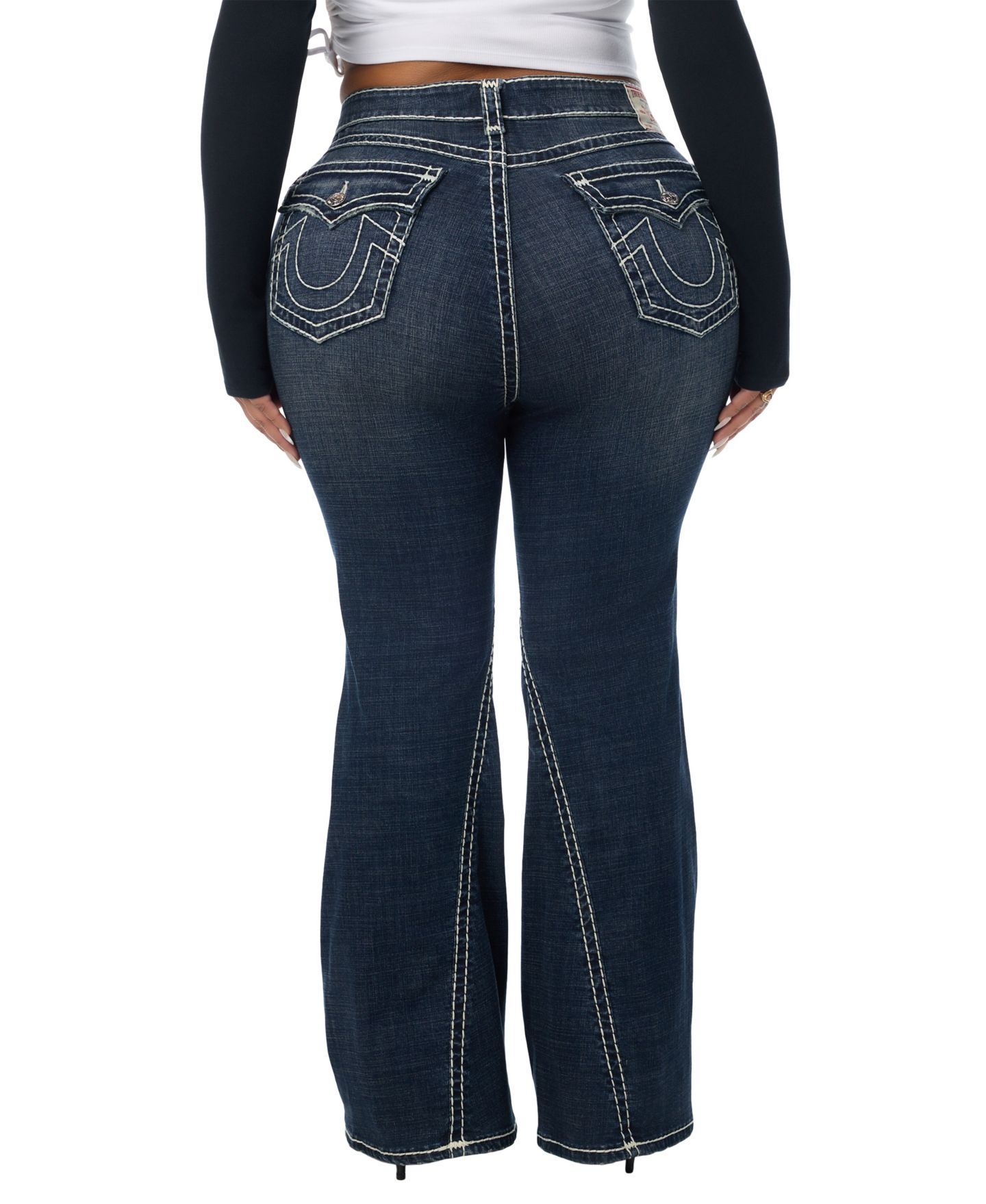 Женские джинсы True Religion Joey High-Rise Flare Medium-Rinse, цвет: True Bond — фото 3