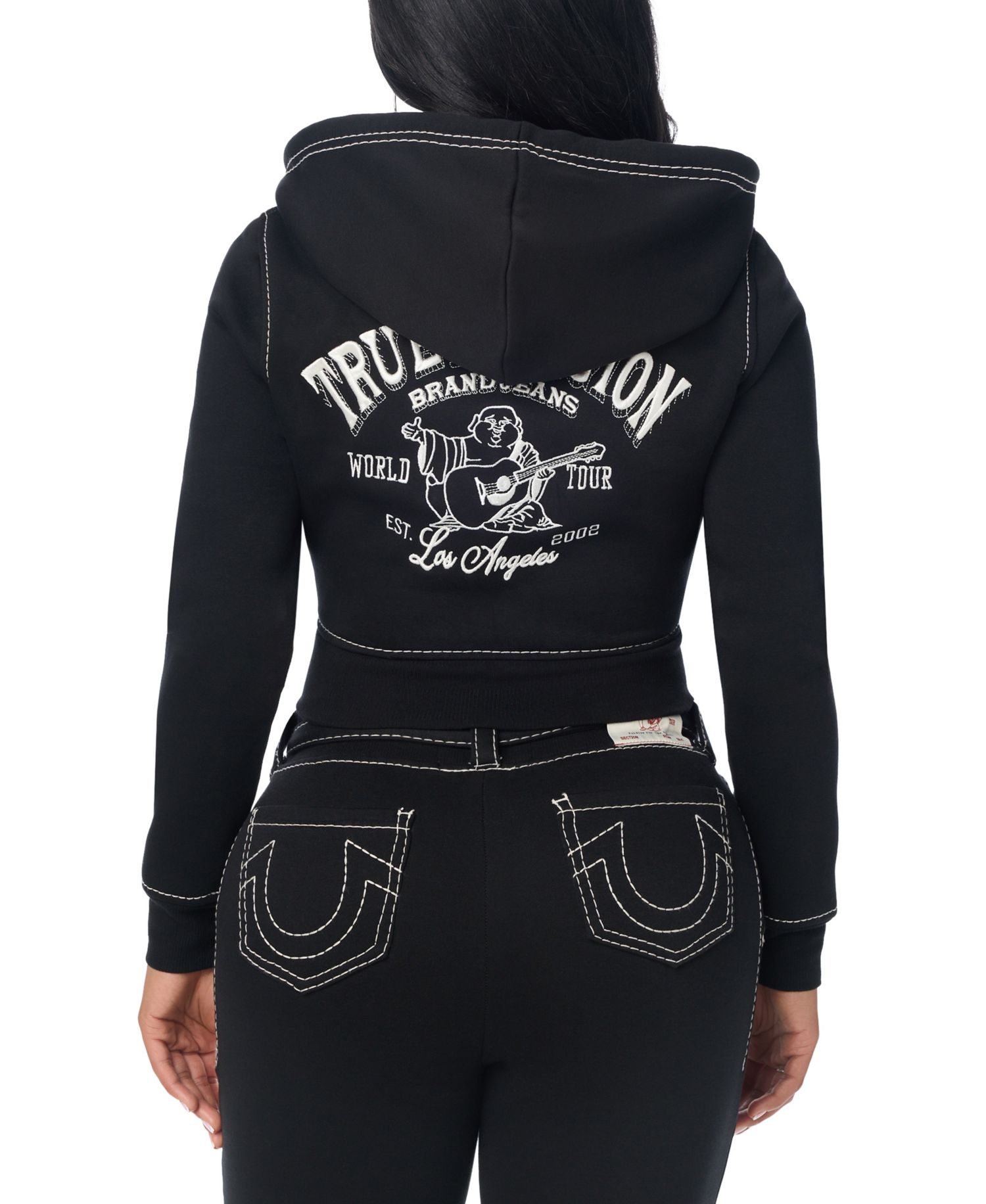 Juniors' Shrunken Cropped Full-Zip Long-Sleeve Hoodie