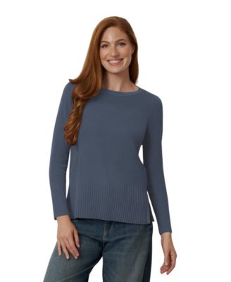 Women's Textured Stitch Boat Neck Tunic Sweater