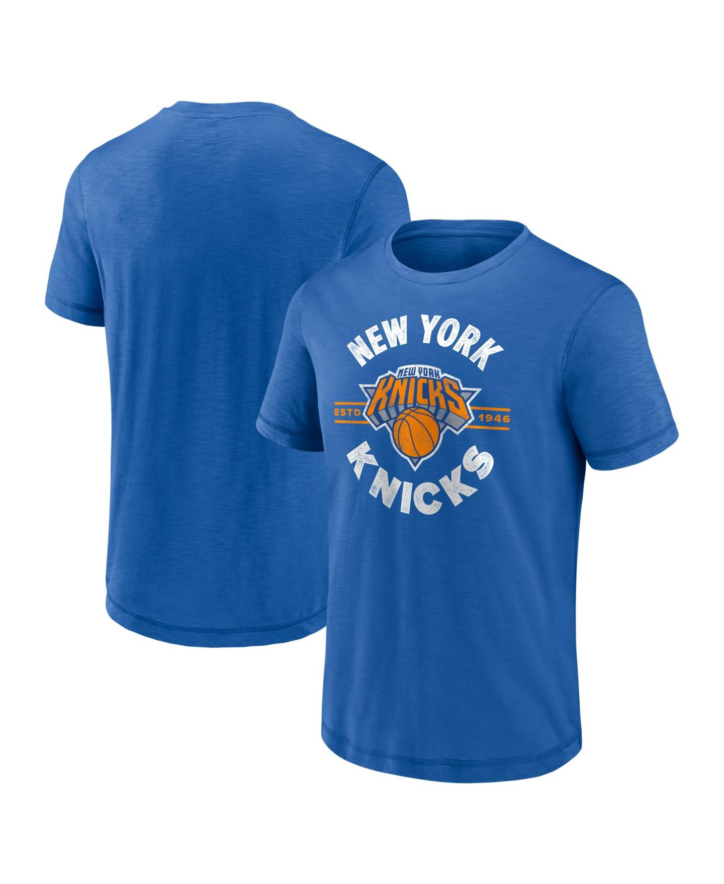 Мужская футболка Fanatics Blue New York Knicks Established Slub — фото 1