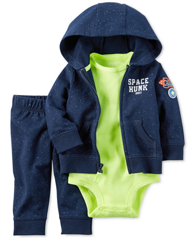 Carter's 3-Pc. Space Hunk Hoodie, Bodysuit & Pants Set, Baby Boys (0-24 months)